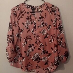 Pink, floral, front zipper from Justify